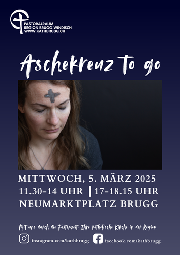 Aschekreuz to go auf dem Neumarktplatz in Brugg